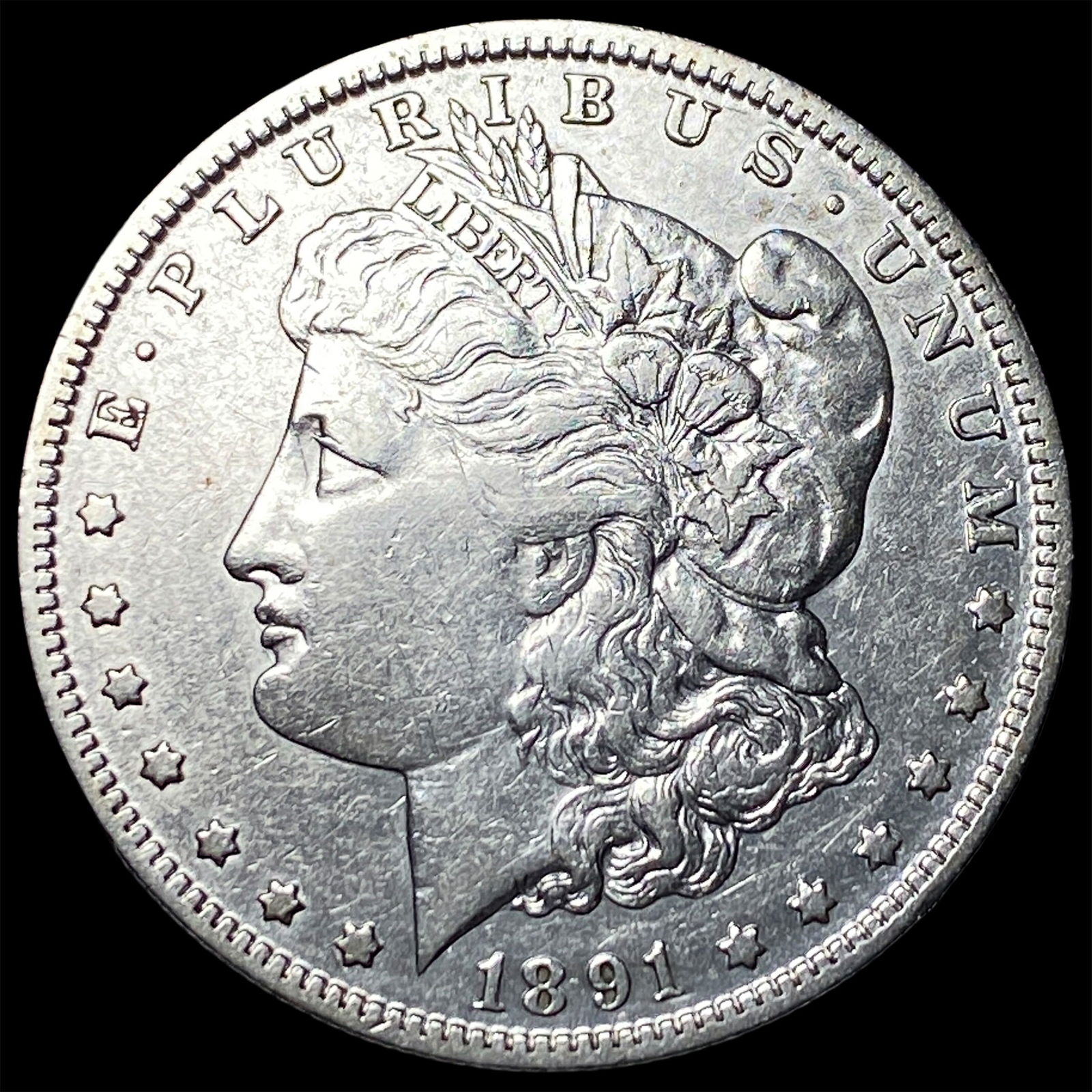 1891-S Silver Morgan Dollar CHOICE AU: 1891-S Silver Morgan Dollar CHOICE AU