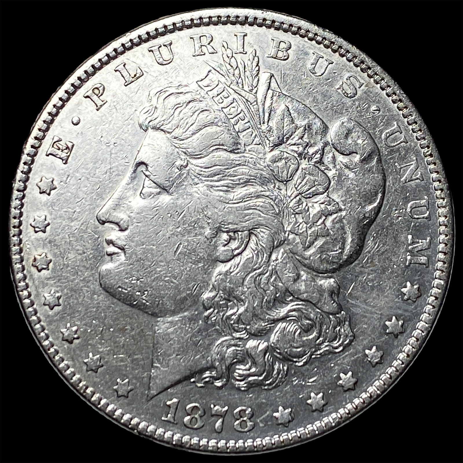 1878 Silver Morgan Dollar CLOSELY UNCIRCULATED: 1878 Silver Morgan Dollar CLOSELY UNCIRCULATED
