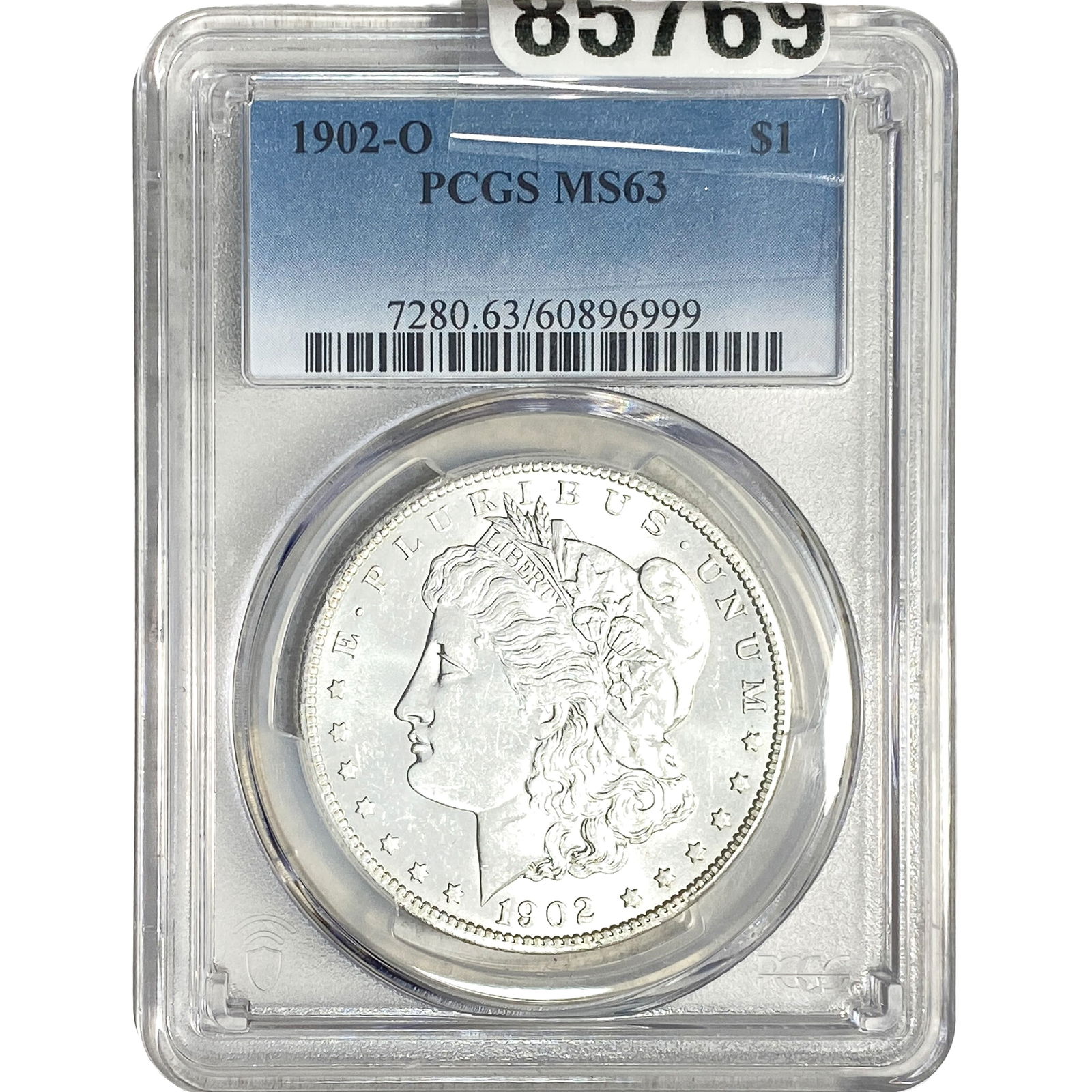 1902-O Morgan Silver Dollar PCGS MS63: 1902-O Morgan Silver Dollar PCGS MS63