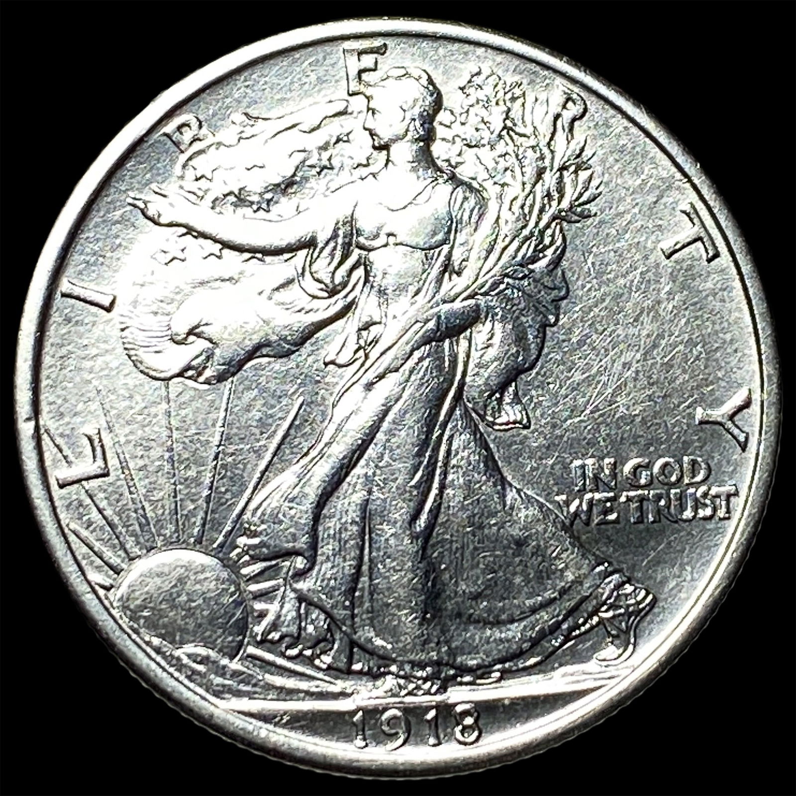 1918 Walking Liberty Half Dollar CLOSELY UNCIRCULATED (1 of 2)