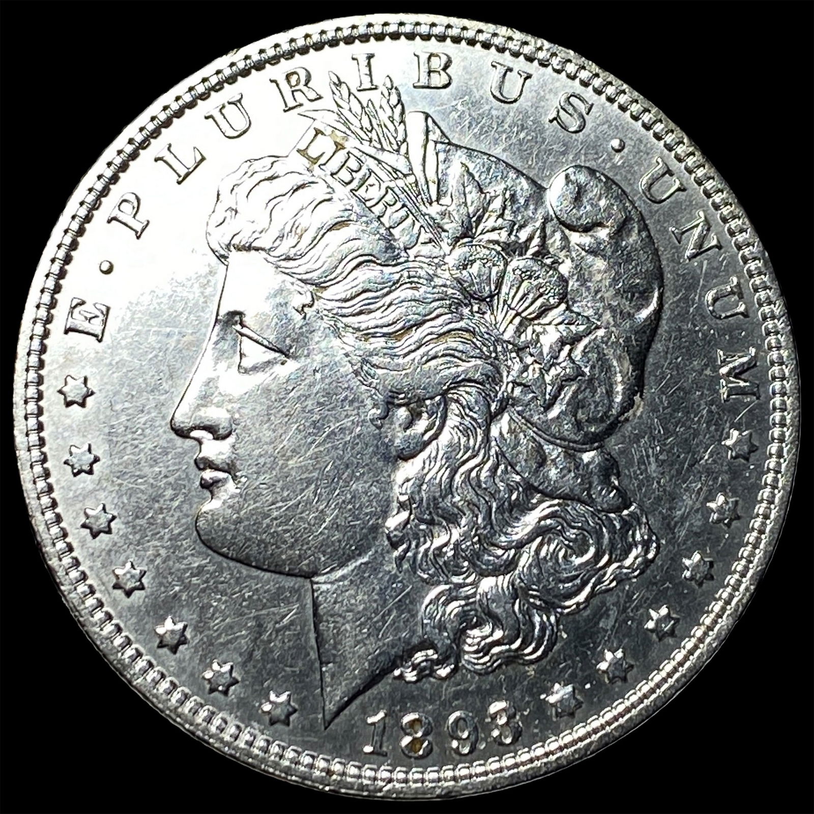 1893 Morgan Silver Dollar CLOSELY UNCIRCULATED: 1893 Morgan Silver Dollar CLOSELY UNCIRCULATED