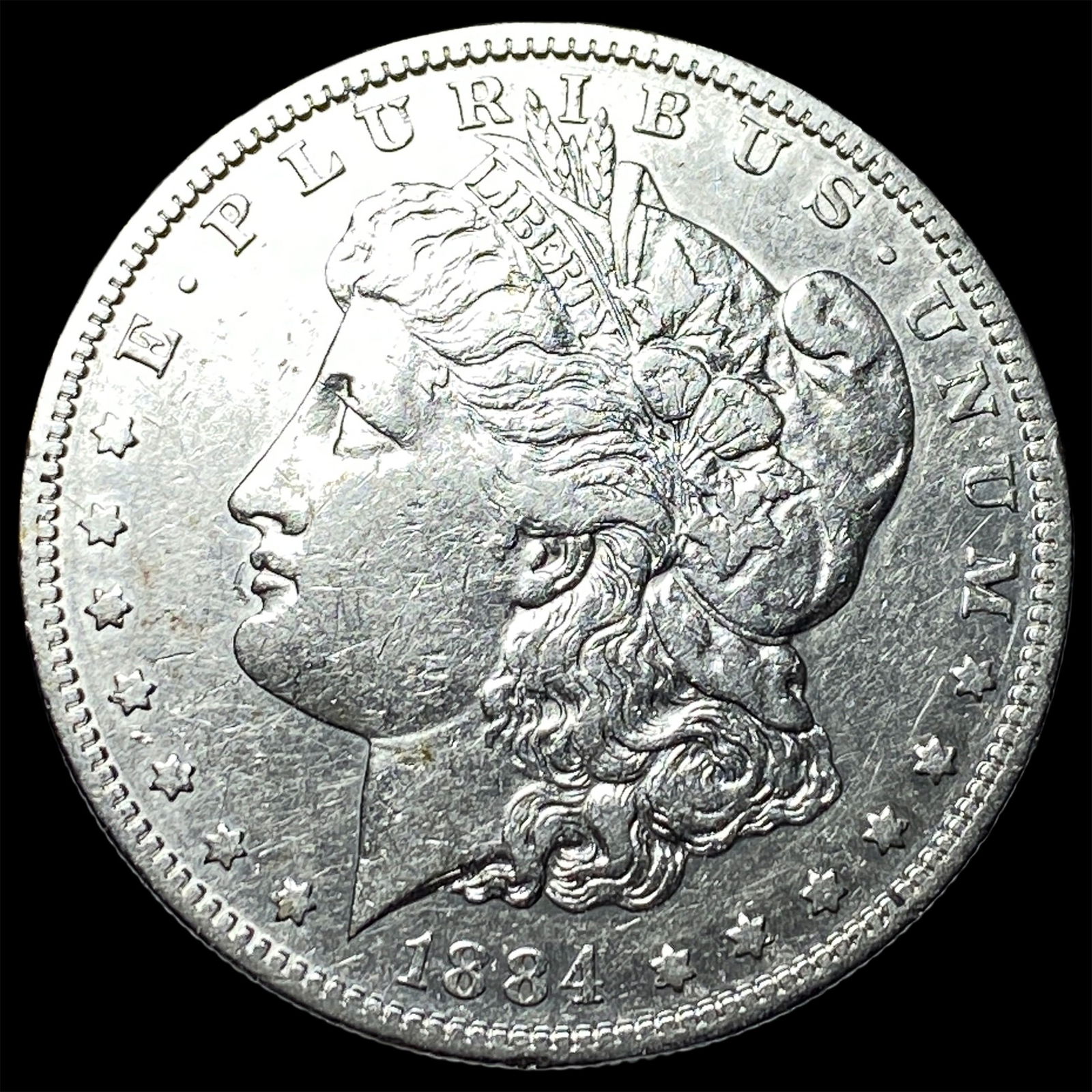 1884-S Silver Morgan Dollar NEARLY UNCIRCULATED: 1884-S Silver Morgan Dollar NEARLY UNCIRCULATED