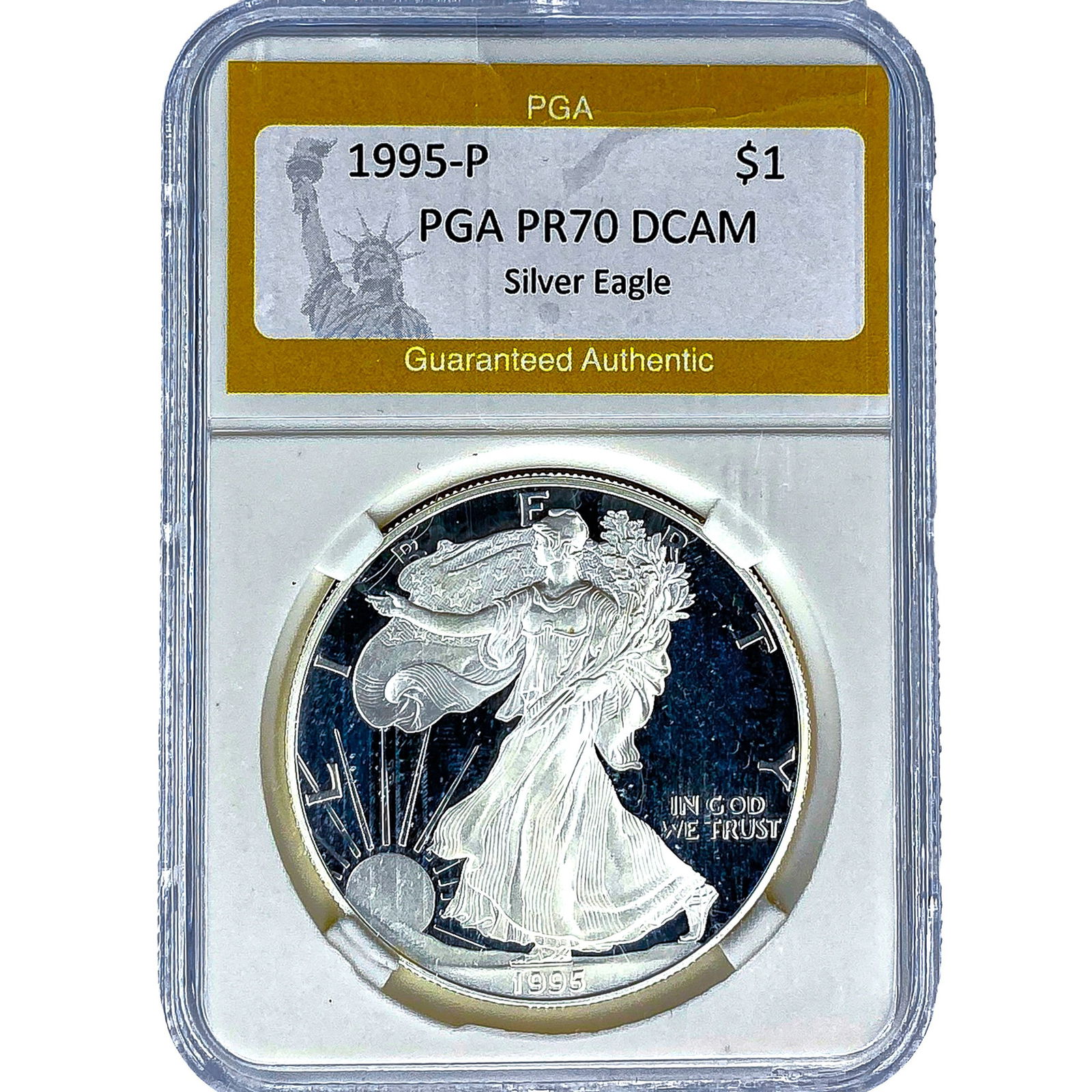1995-P Silver Eagle PGA PR70 DCAM: 1995-P Silver Eagle PGA PR70 DCAM