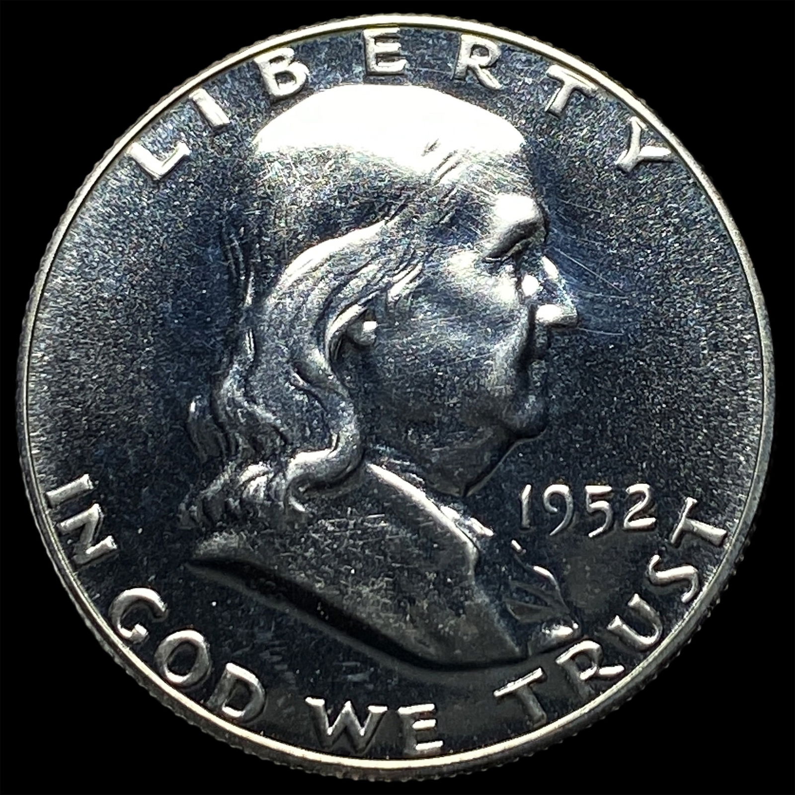 1952 Franklin Silver Half Dollar GEM PROOF: 1952 Franklin Silver Half Dollar GEM PROOF
