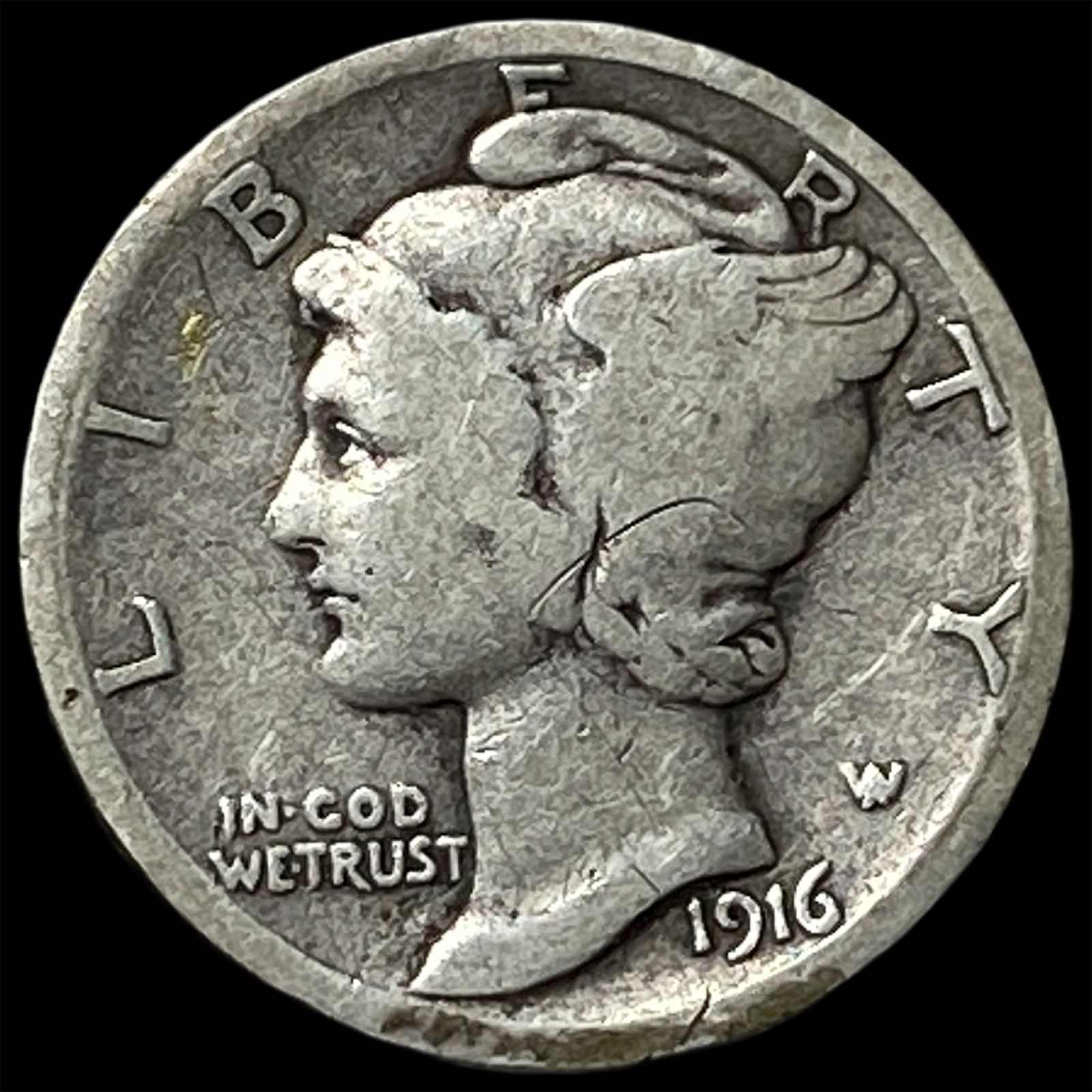 1916 Mercury Dime NICELY CIRCULATED (1 of 2)
