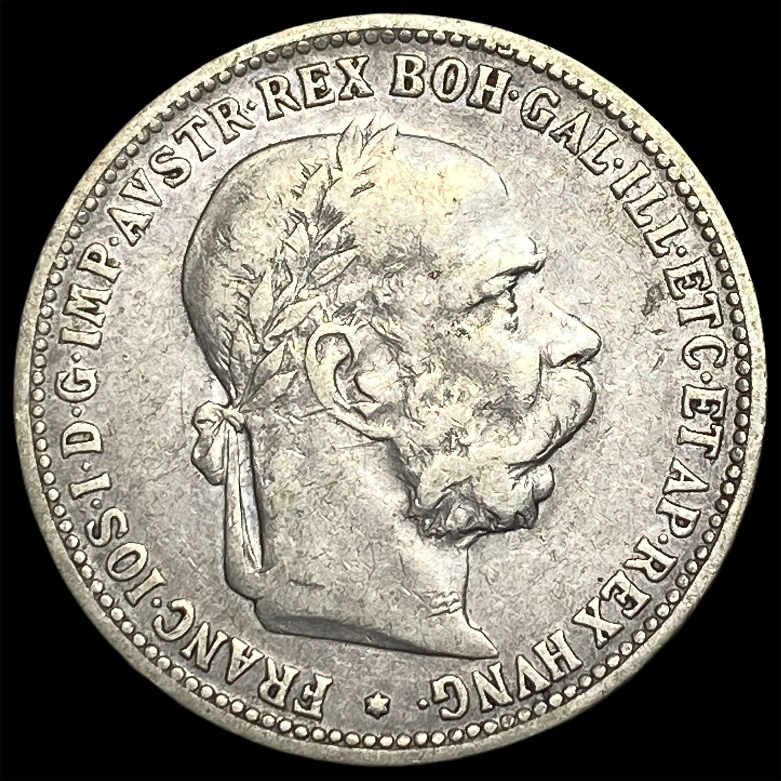 1893 Austria Silver 1 Corona NEARLY UNCIRCULATED: 1893 Austria Silver 1 Corona NEARLY UNCIRCULATED