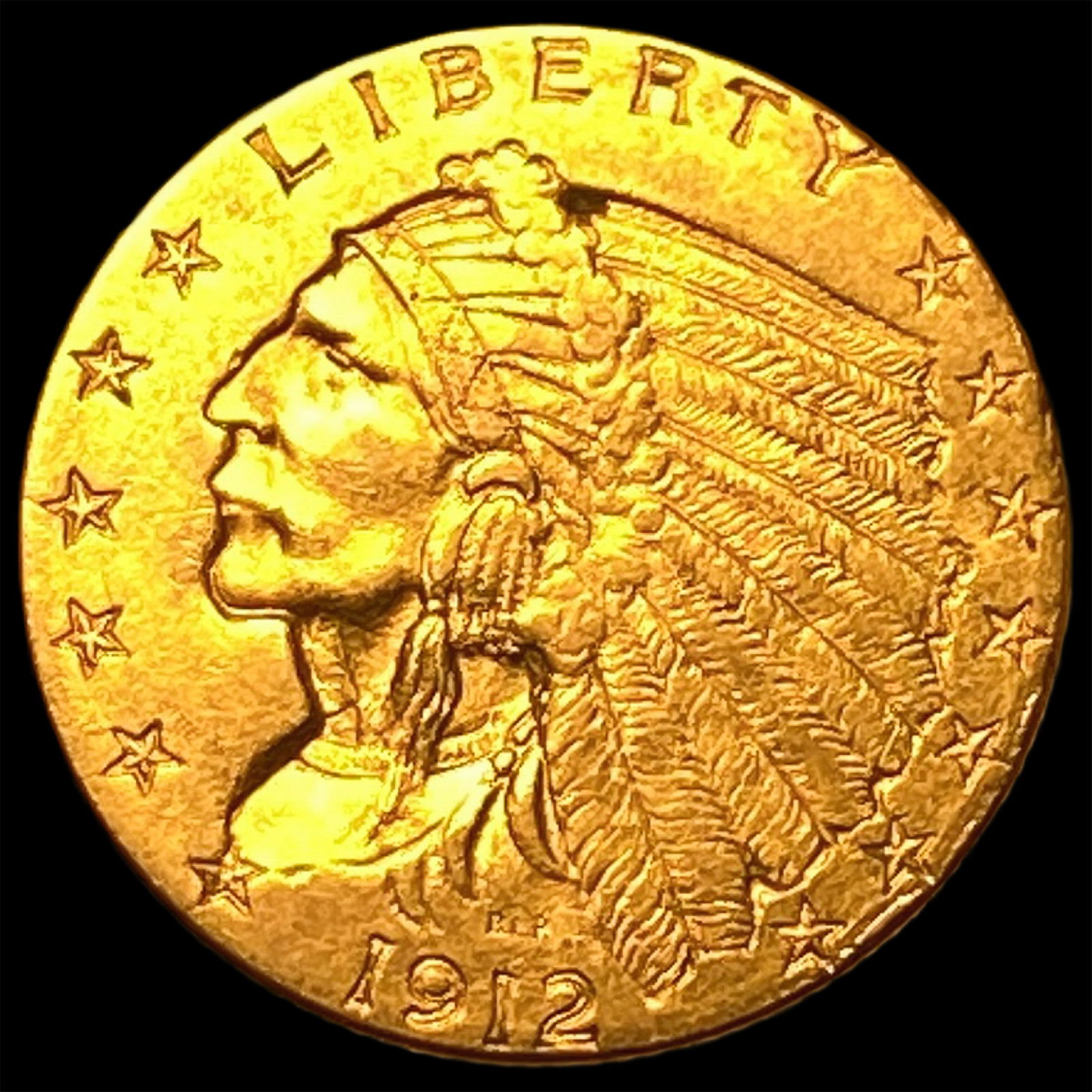 1912 Indian Head Gold $2.50 Quarter Eagle UNCIRCULATED (1 of 2)