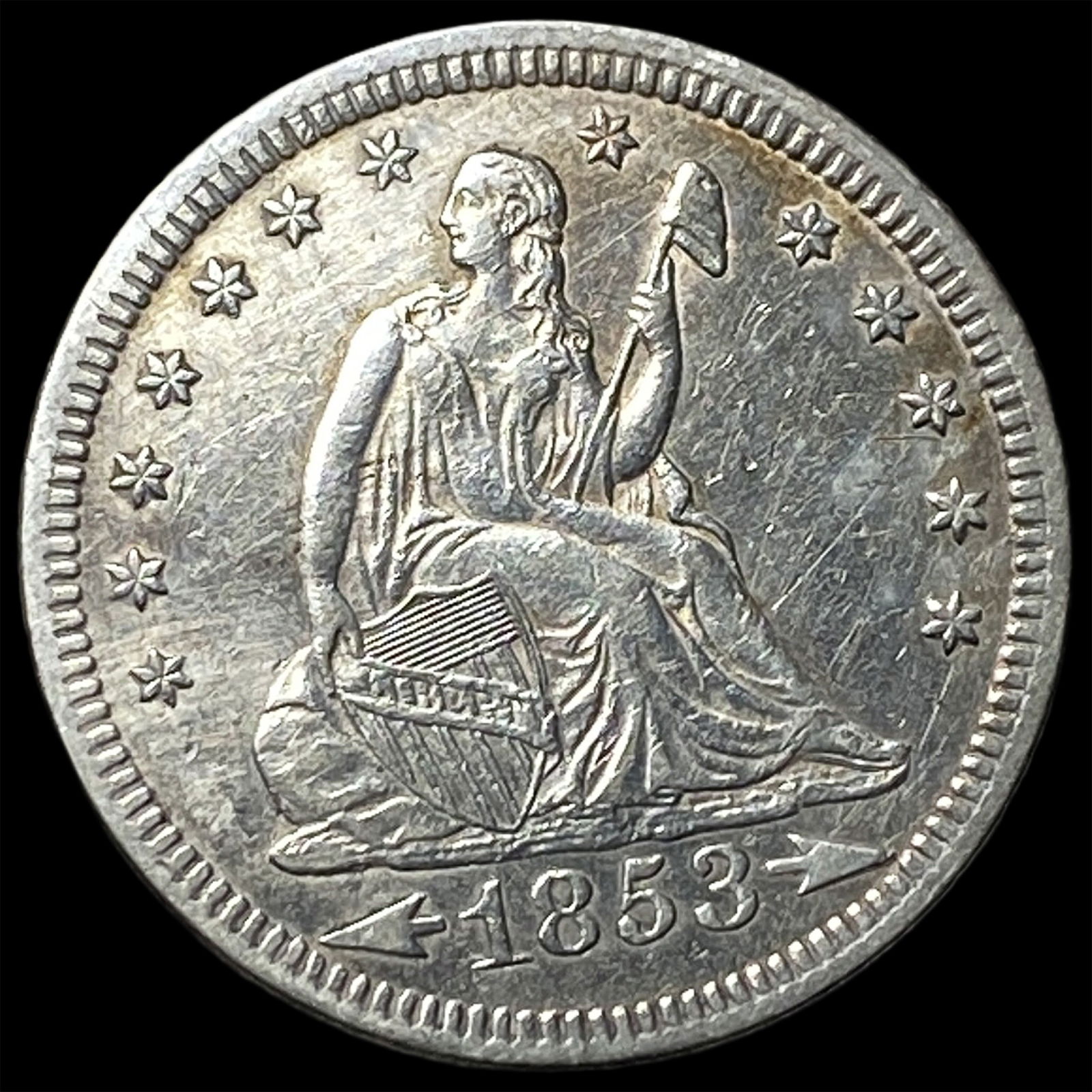 1853 Arrows Seated Liberty Quarter UNCIRCULATED: 1853 Arrows Seated Liberty Quarter UNCIRCULATED