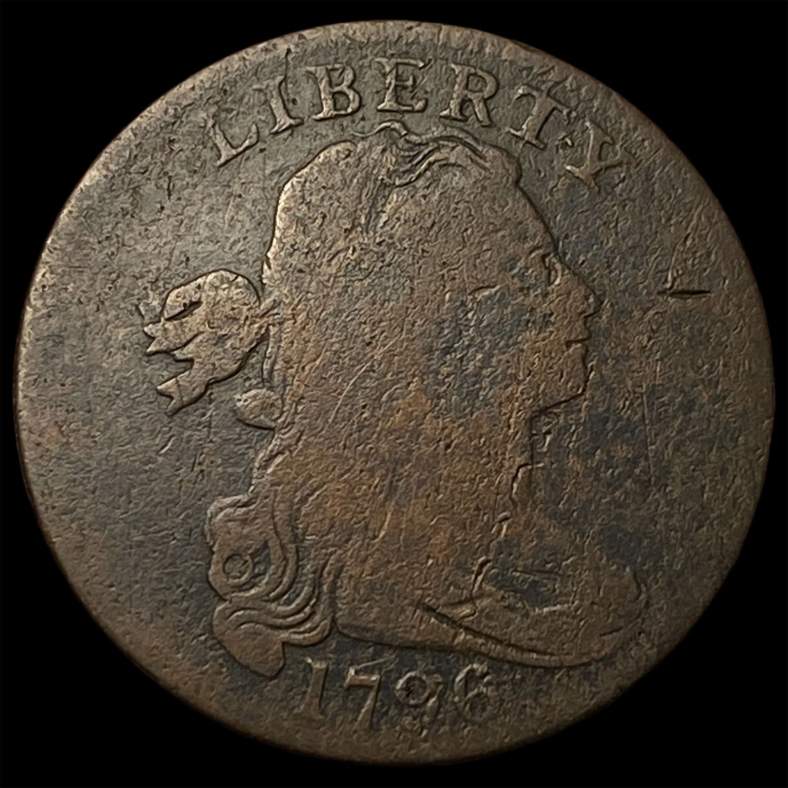 1796 Large Cent Draped Bust NICELY CIRCULATED: 1796 Large Cent Draped Bust NICELY CIRCULATED