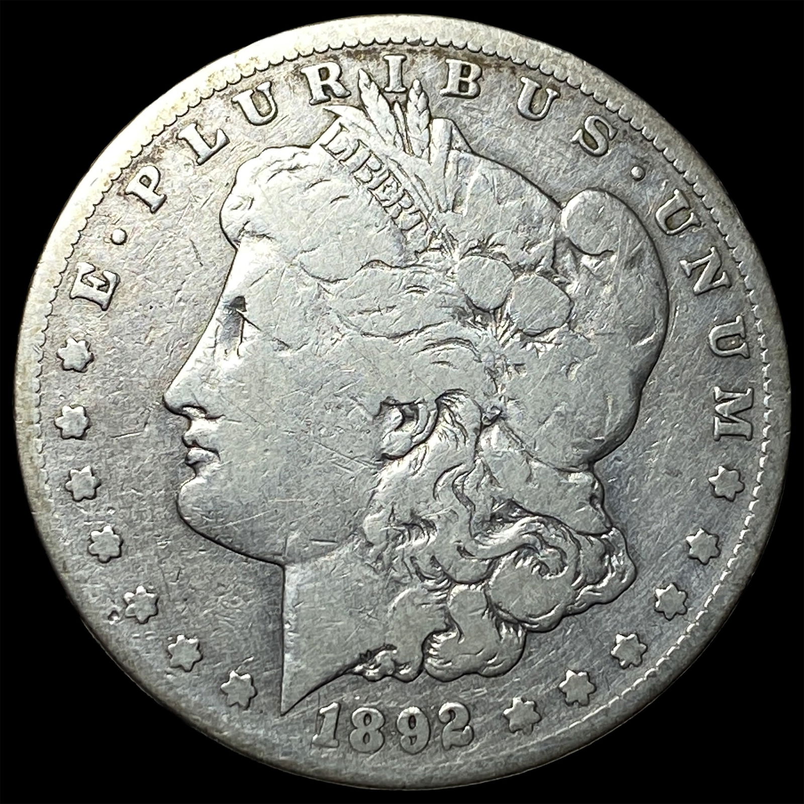 1892-CC Silver Morgan Dollar NICELY CIRCULATED: 1892-CC Silver Morgan Dollar NICELY CIRCULATED