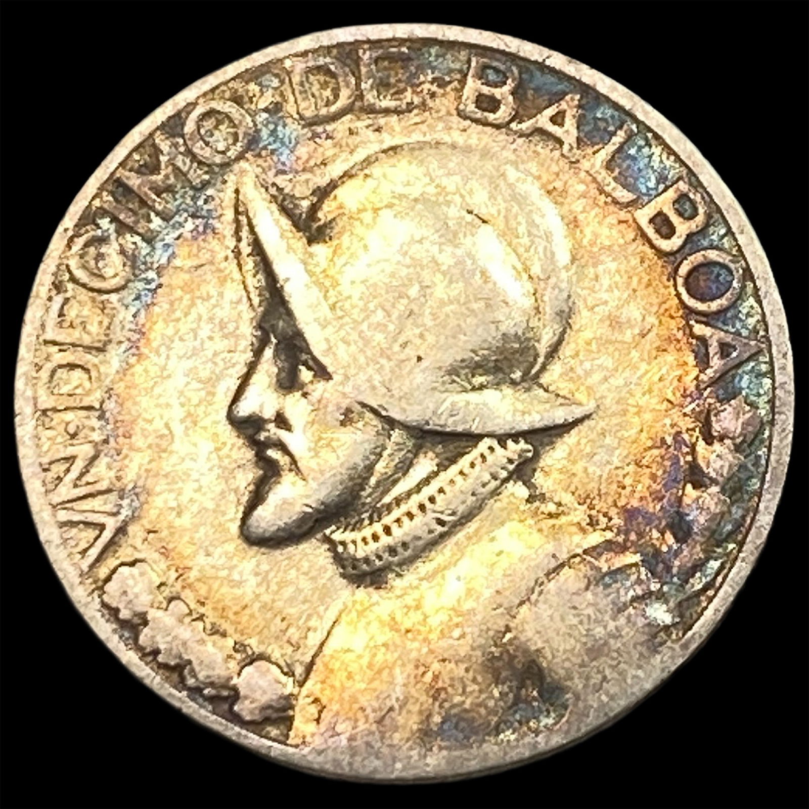 1933 Panama Silver 1/10 Balboa ABOUT UNCIRCULATED: 1933 Panama Silver 1/10 Balboa ABOUT UNCIRCULATED