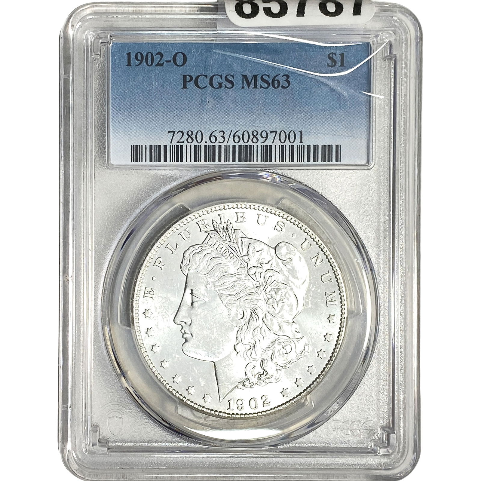 1902-O Morgan Silver Dollar PCGS MS63: 1902-O Morgan Silver Dollar PCGS MS63