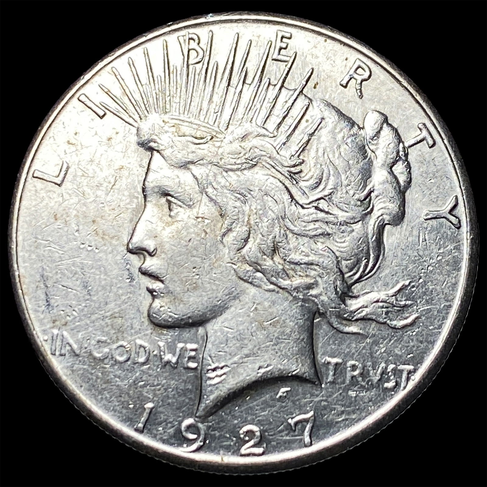 1927 Peace Silver Dollar CHOICE AU (1 of 2)