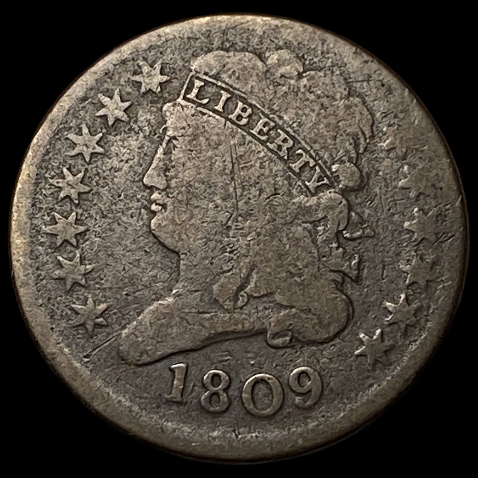 1809 Classic Head Half Cent LIGHTLY CIRCULATED: 1809 Classic Head Half Cent LIGHTLY CIRCULATED