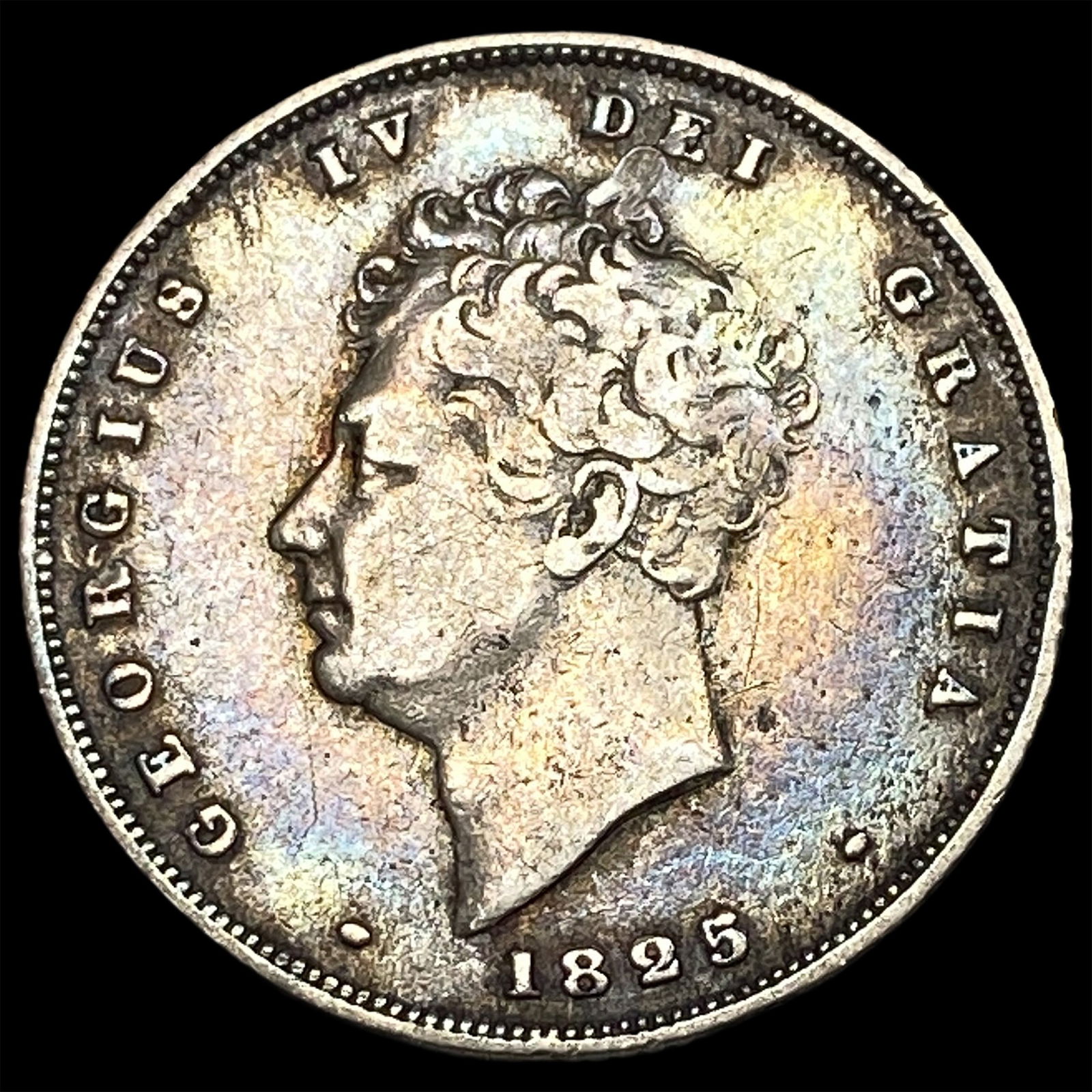 1825 Great Britain Silver Shilling CLOSELY UNCIRCULATED: 1825 Great Britain Silver Shilling CLOSELY UNCIRCULATED