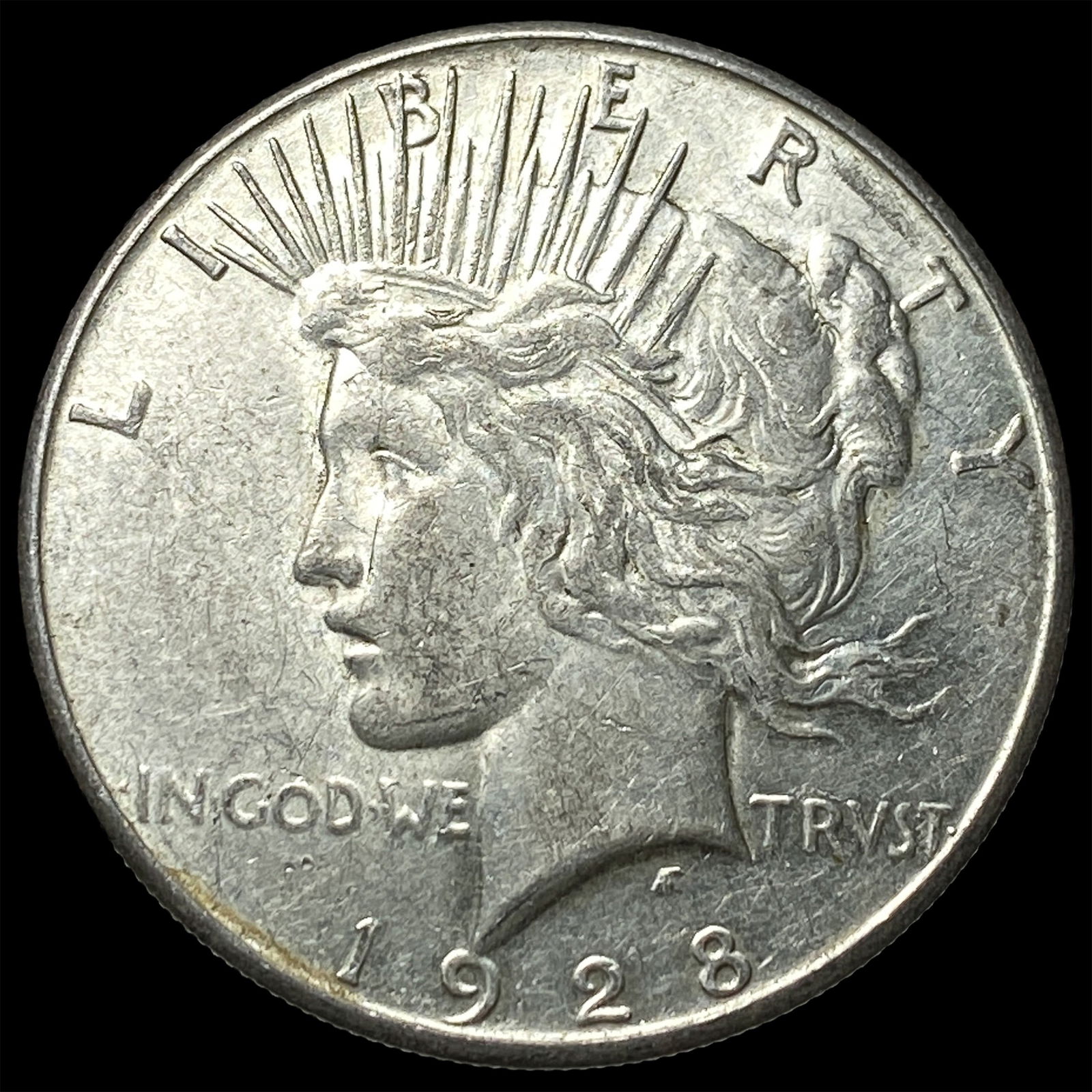 1928-S Silver Peace Dollar CLOSELY UNCIRCULATED: 1928-S Silver Peace Dollar CLOSELY UNCIRCULATED