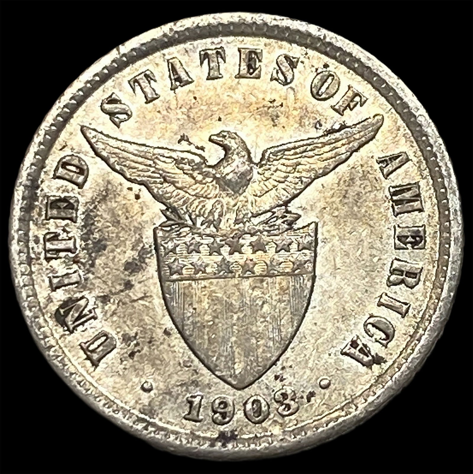 1903 U.S. Philippines Silver 10 Centavos CLOSELY UNCIRCULATED (1 of 2)