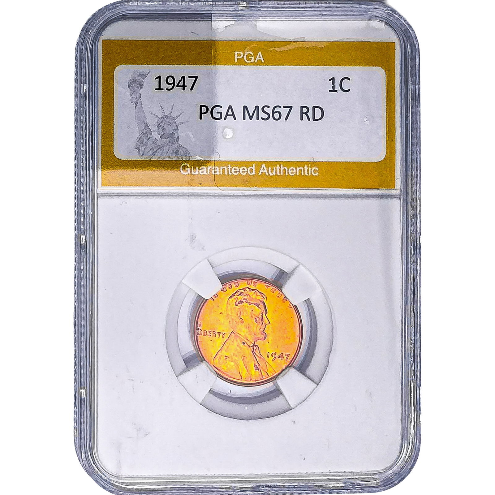 1947 Wheat Cent PGA MS67 RD: 1947 Wheat Cent PGA MS67 RD