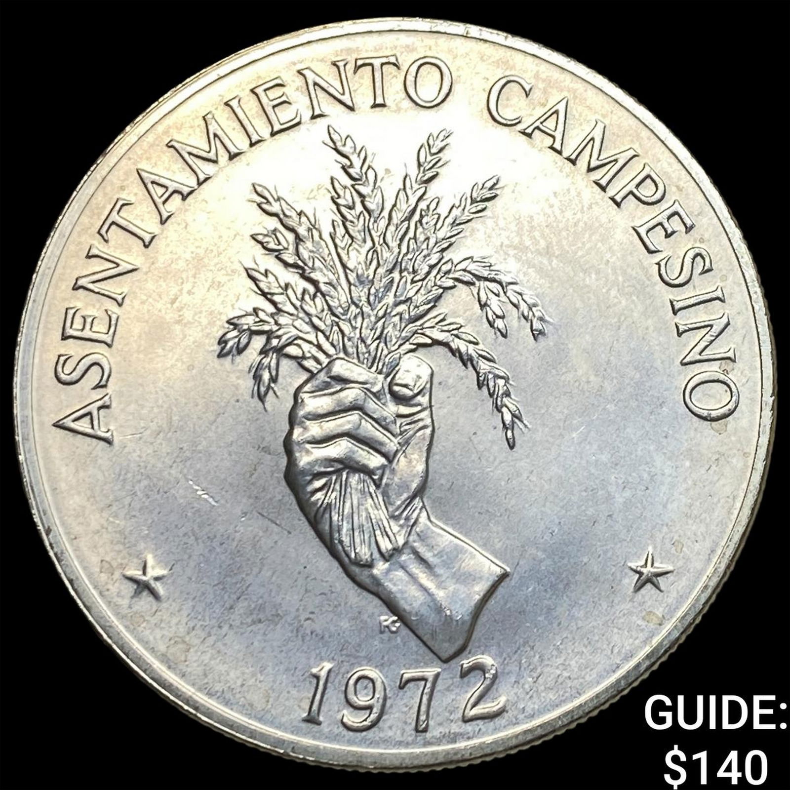 1972 Panama Silver Proof 5 Balboas GEM BU: 1972 Panama Silver Proof 5 Balboas GEM BU