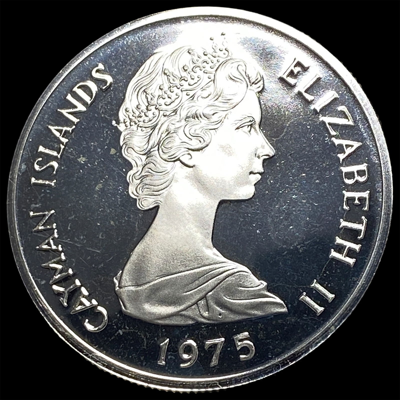 1975 Cayman Islands Proof Silver 1 Dollar GEM PROOF: 1975 Cayman Islands Proof Silver 1 Dollar GEM PROOF