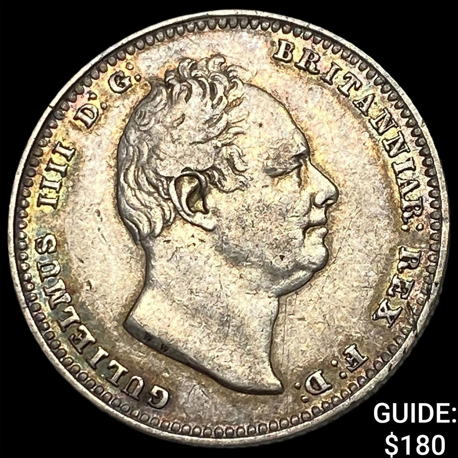 1834 Great Britain Silver Shilling CLOSELY UNCIRCULATED: 1834 Great Britain Silver Shilling CLOSELY UNCIRCULATED