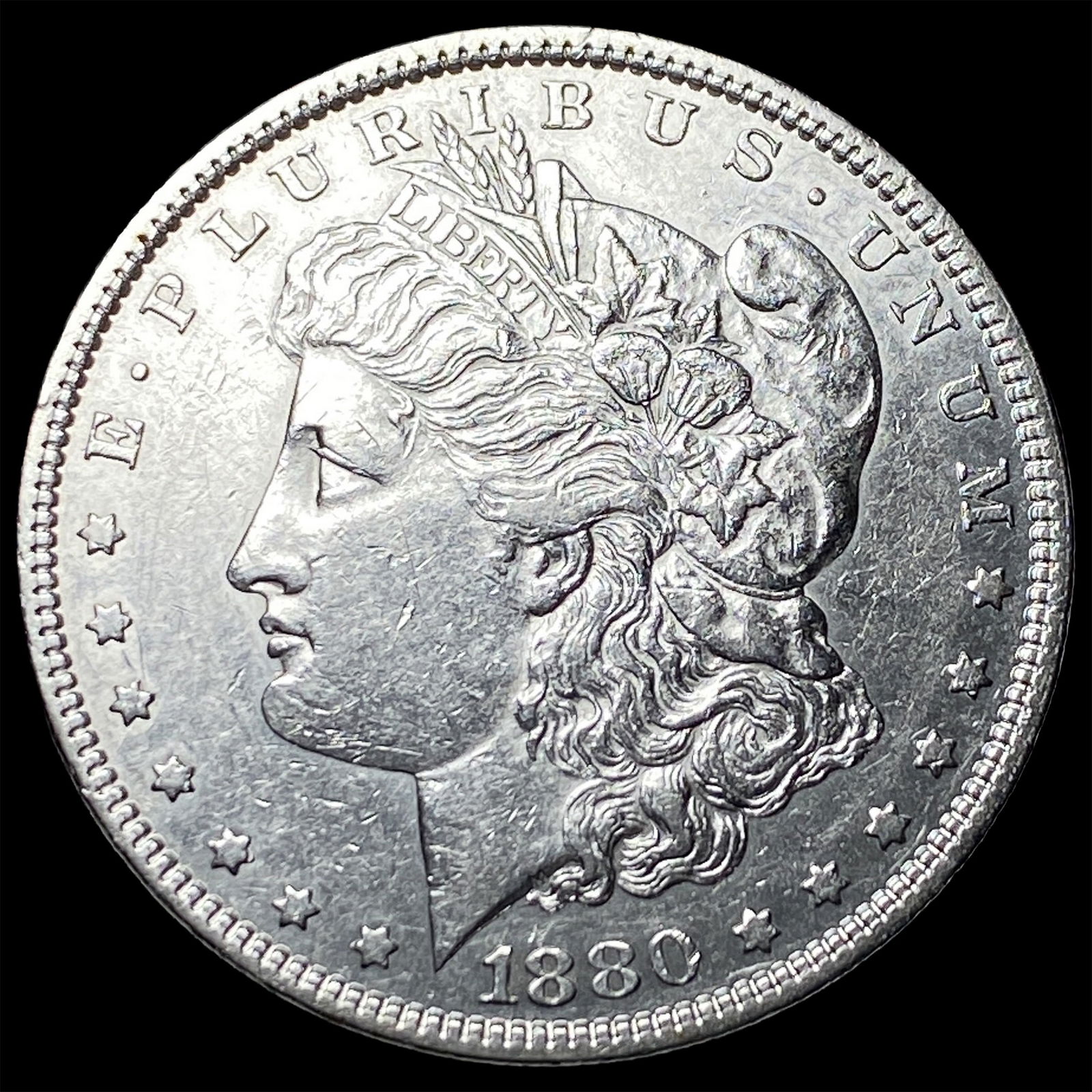 1880-S Silver Morgan Dollar CHOICE AU: 1880-S Silver Morgan Dollar CHOICE AU