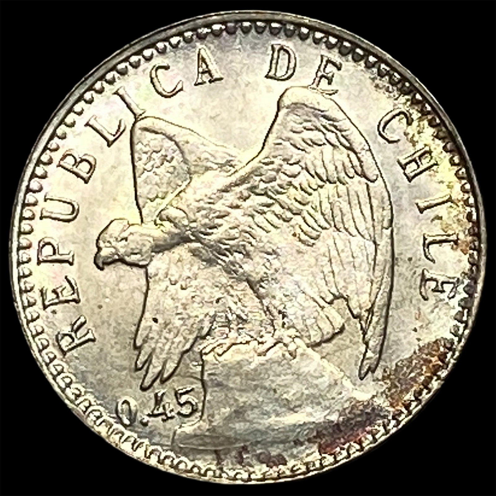 1919 Chiles Silver 5 Centavos CLOSELY UNCIRCULATED (1 of 2)