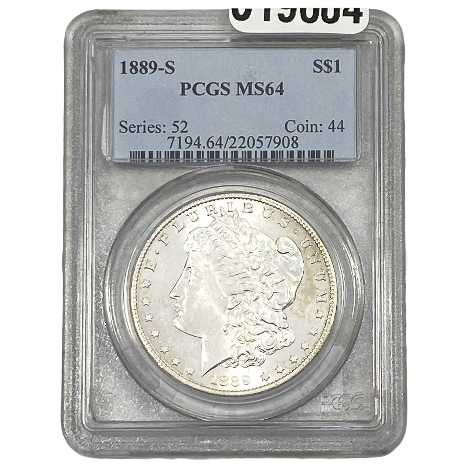 1889-S Morgan Silver Dollar PCGS MS64: 1889-S Morgan Silver Dollar PCGS MS64