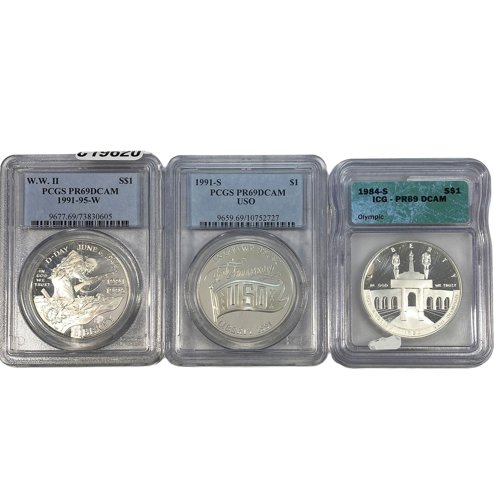 [3 Coins] 1984-1995 Various Proof Coins ICG/PCGS PR69 DCAM: [3 Coins] 1984-1995 Various Proof Coins ICG/PCGS PR69 DCAM
