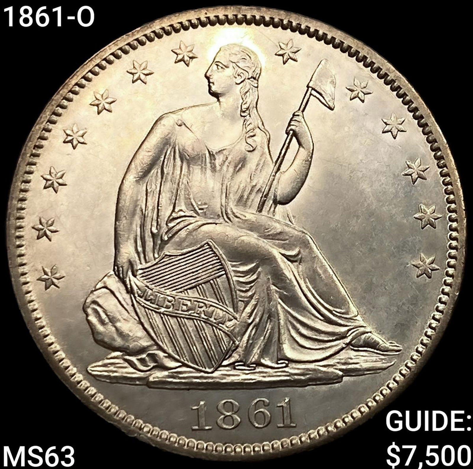 1861-O Seated Liberty Half Dollar: 1861-O Seated Liberty Half Dollar