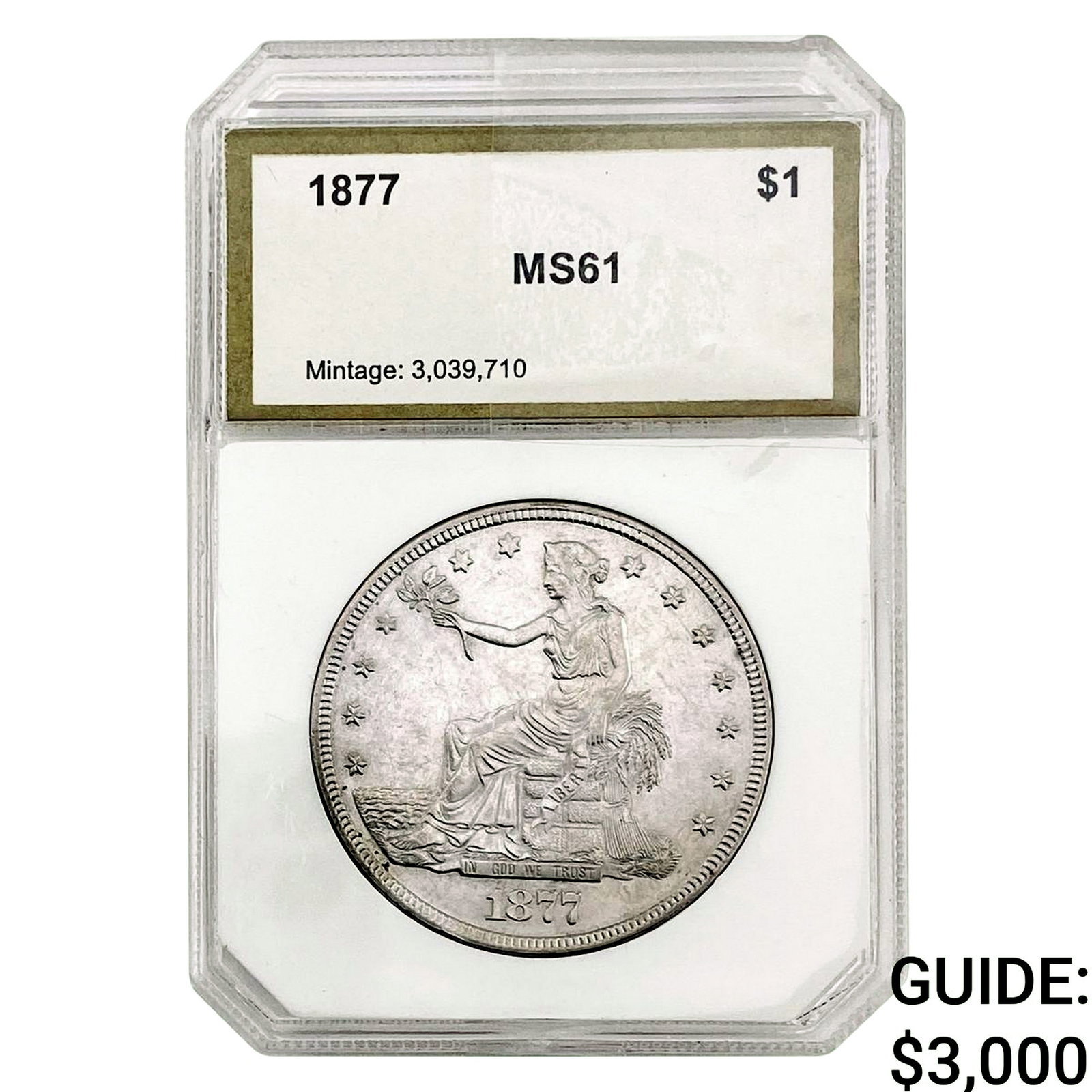 1877 Silver Trade Dollar PCI MS61 (1 of 2)