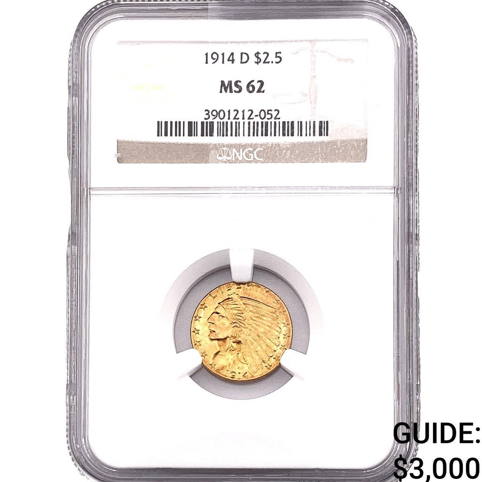 1914-D $2.50 Gold Quarter Eagle NGC MS62 (1 of 2)