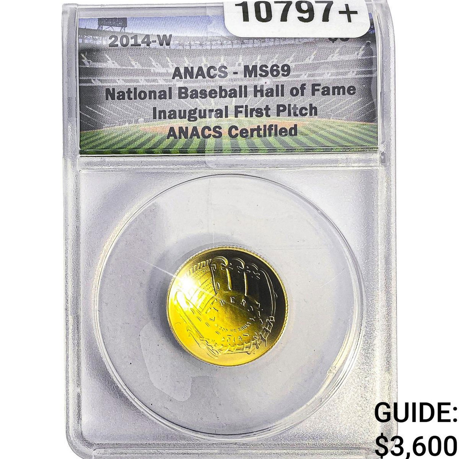 2014-W Nat. Baseball Hall of Fame .2419 Gold $5 (1 of 2)