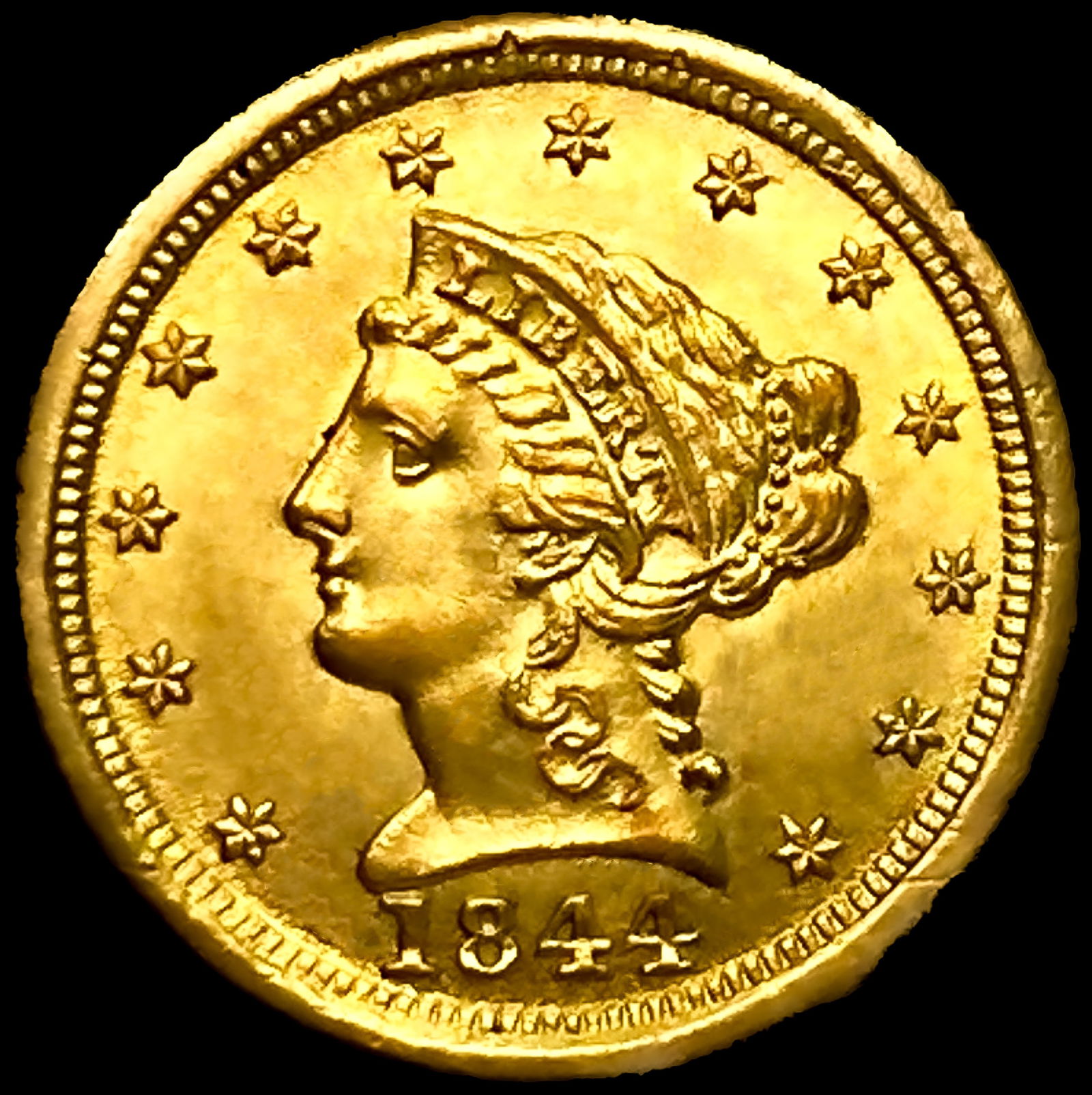 1844-D $2.50 Gold Quarter Eagle: 1844-D $2.50 Gold Quarter Eagle