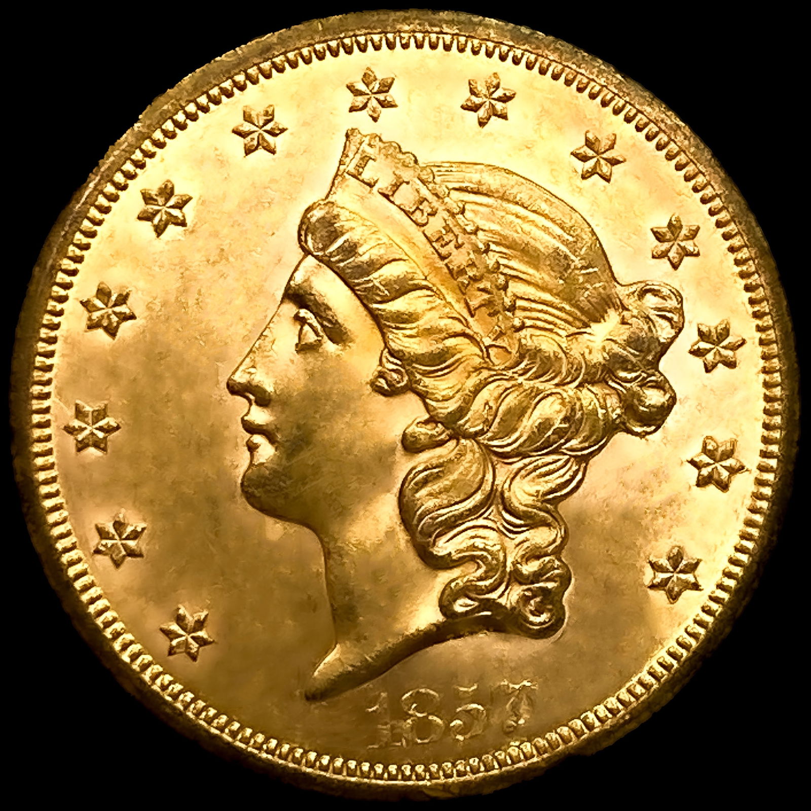 1857-S $20 Gold Double Eagle: 1857-S $20 Gold Double Eagle
