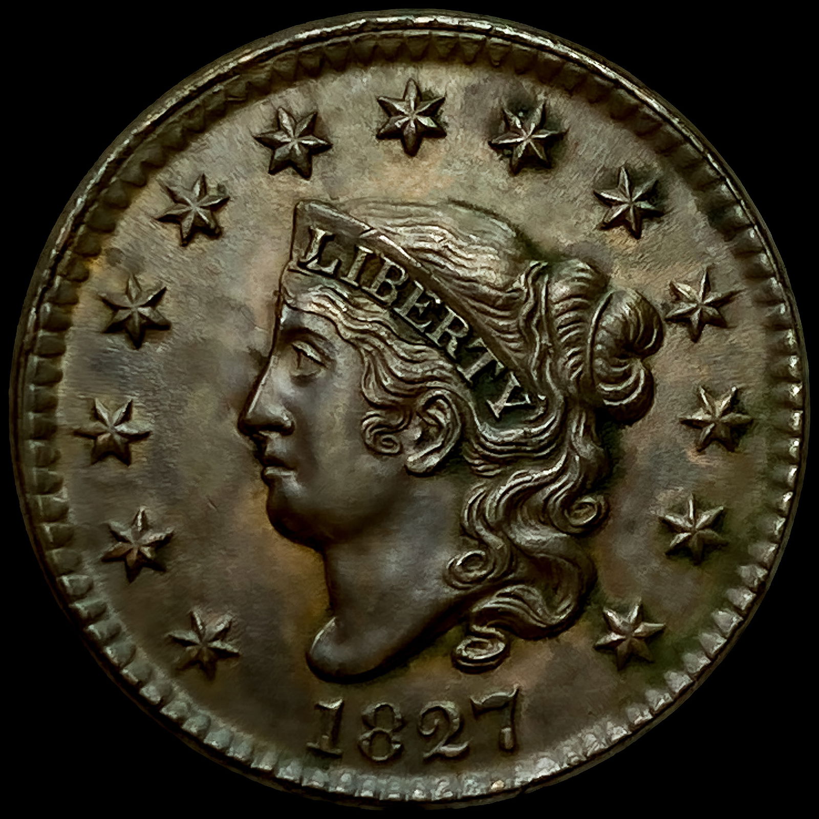 1827 Coronet Head Large Cent (1 of 2)