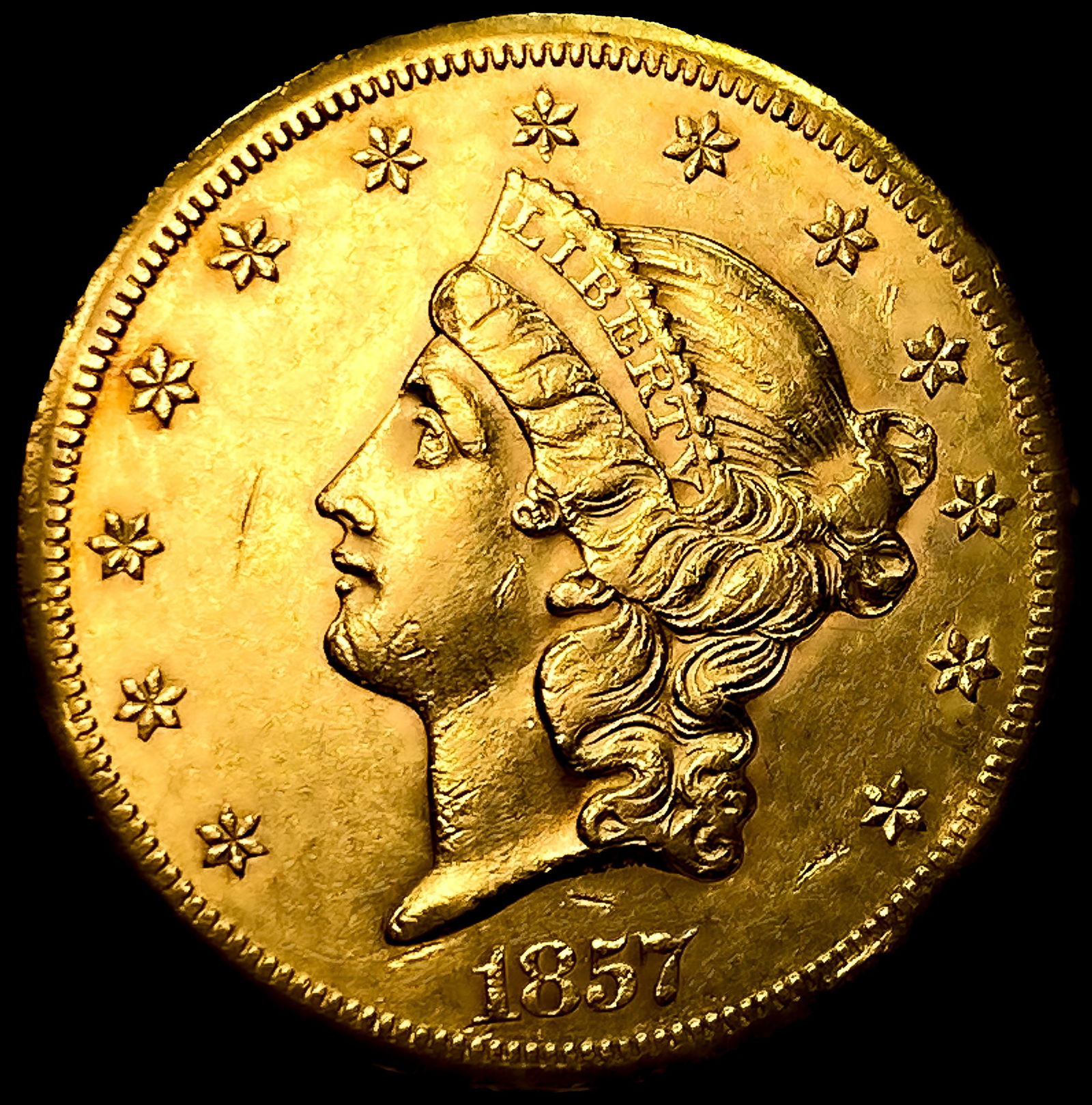 1857-S $20 Gold Double Eagle: 1857-S $20 Gold Double Eagle