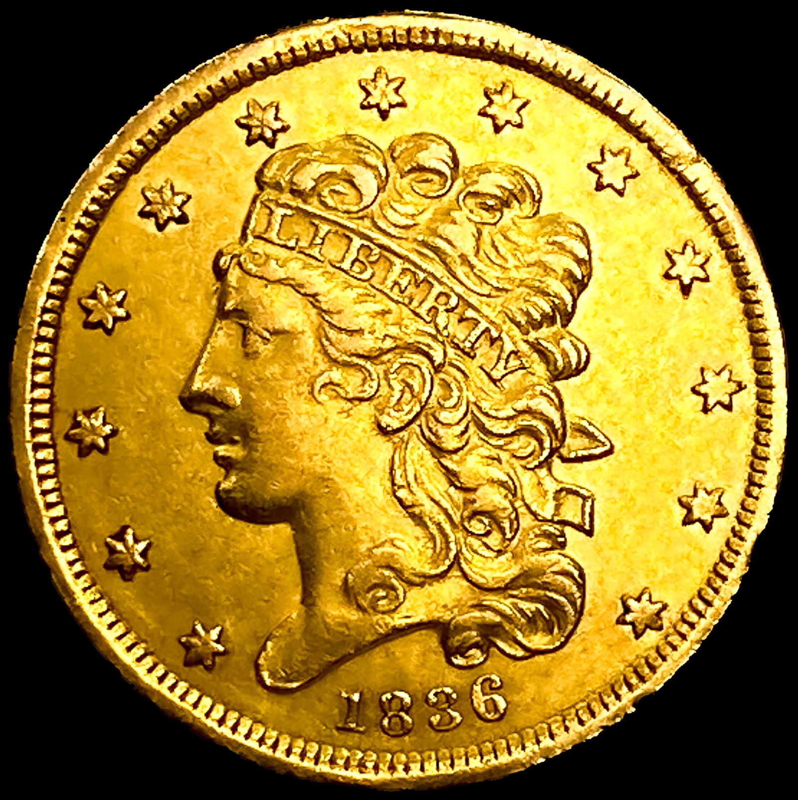 1836 $5 Gold Half Eagle: 1836 $5 Gold Half Eagle