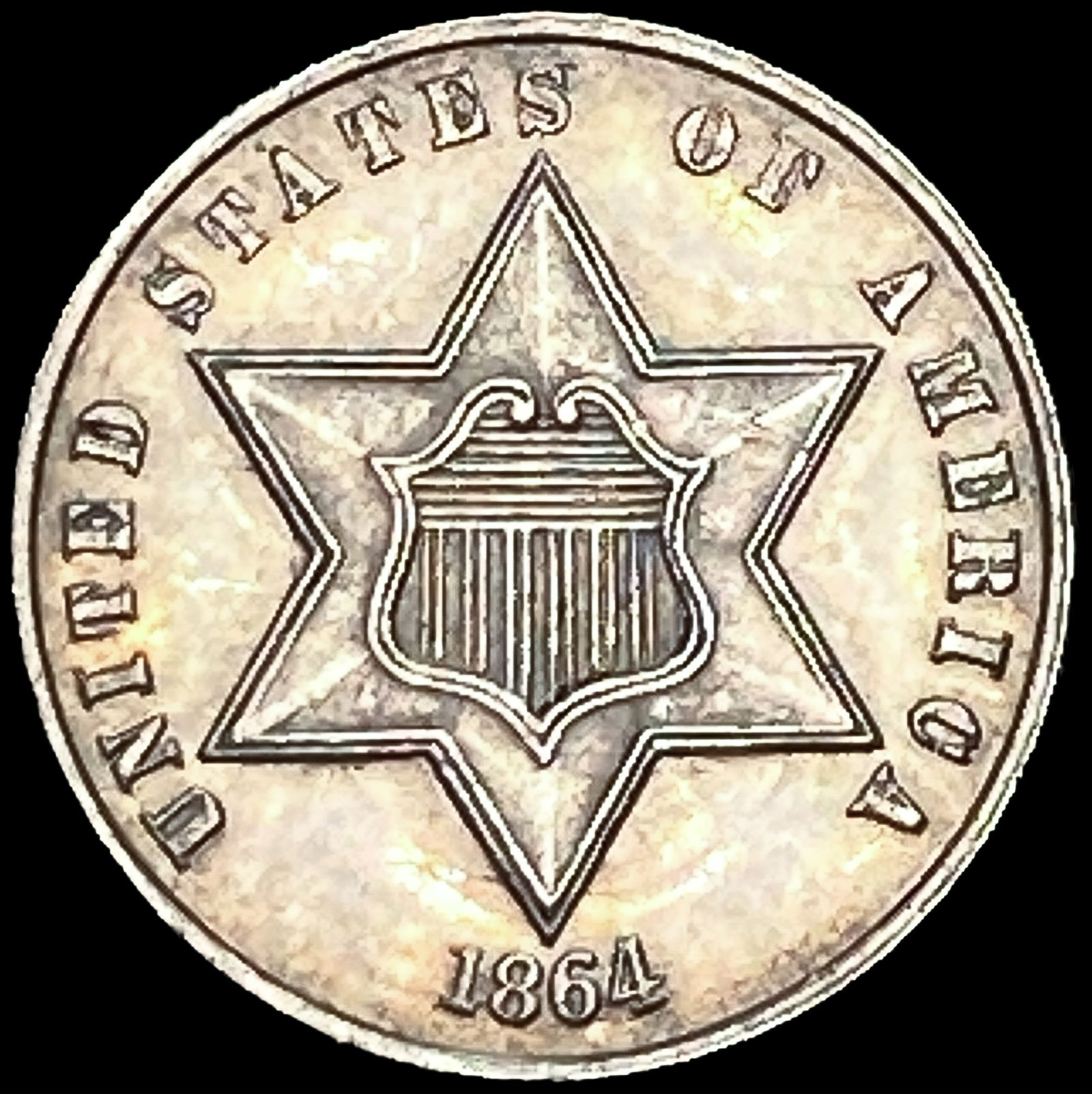 1864 Silver Three Cent: 1864 Silver Three Cent