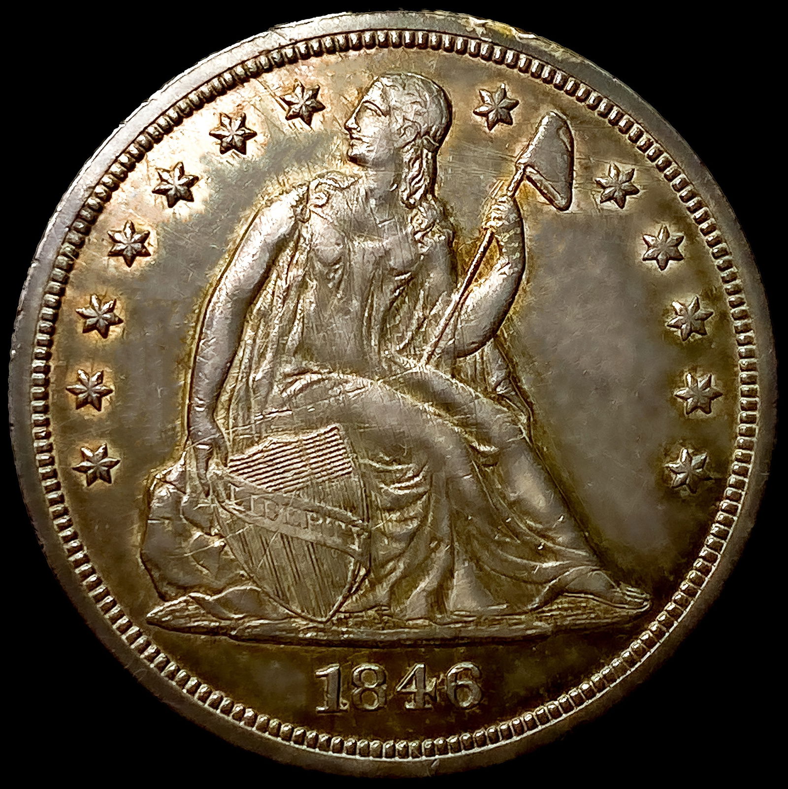 1846 Seated Liberty Dollar: 1846 Seated Liberty Dollar
