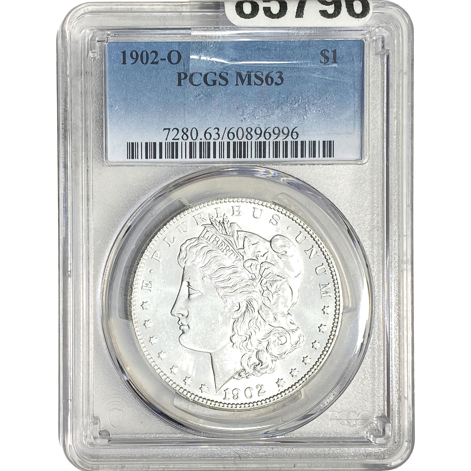 1902-O Morgan Silver Dollar PCGS MS63: 1902-O Morgan Silver Dollar PCGS MS63