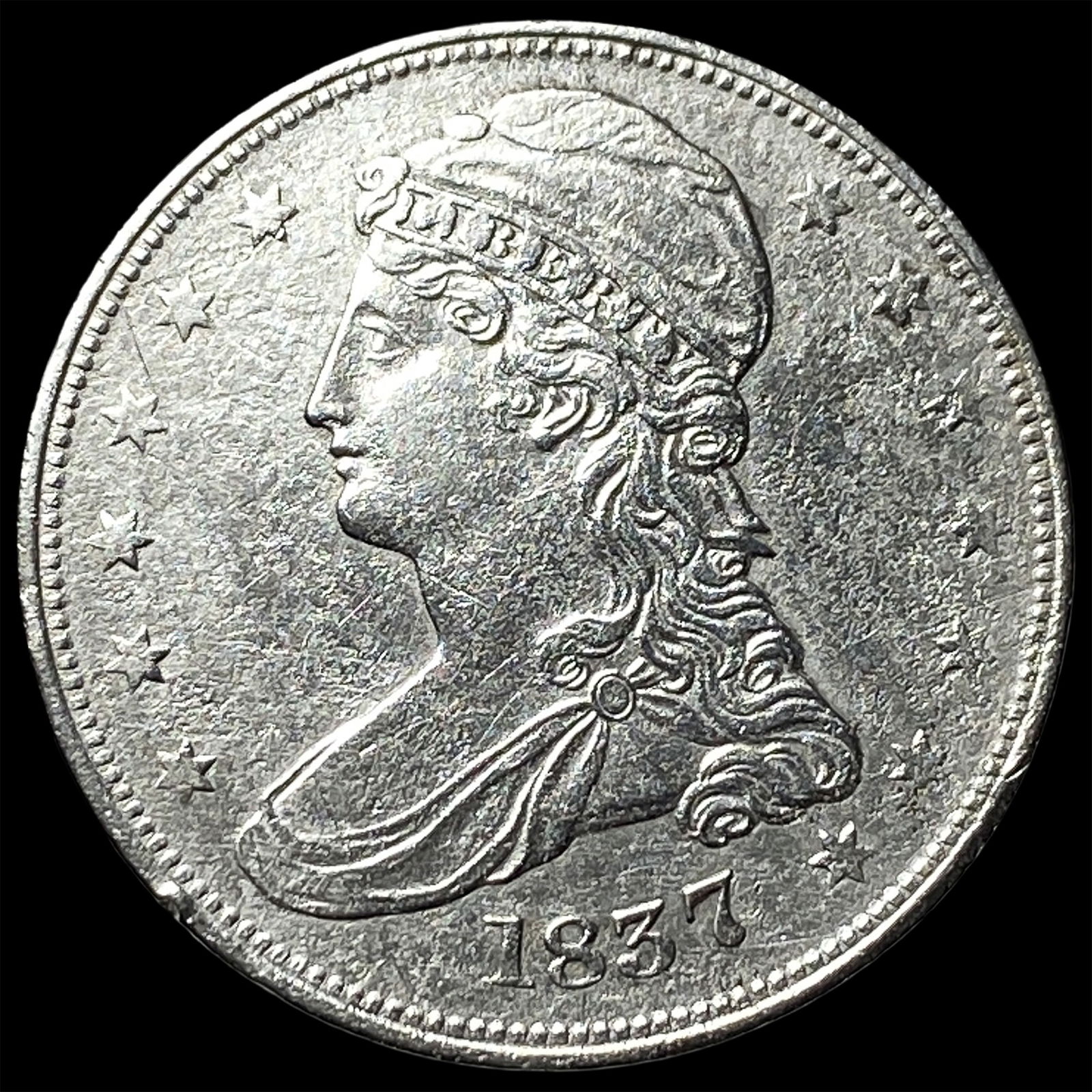 1837 Capped Bust Half Dollar CLOSELY UNCIRCULATED (1 of 2)