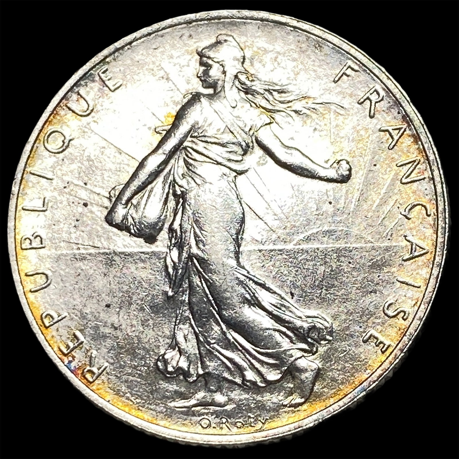 1918 France Silver 2 Francs CLOSELY UNCIRCULATED (1 of 2)