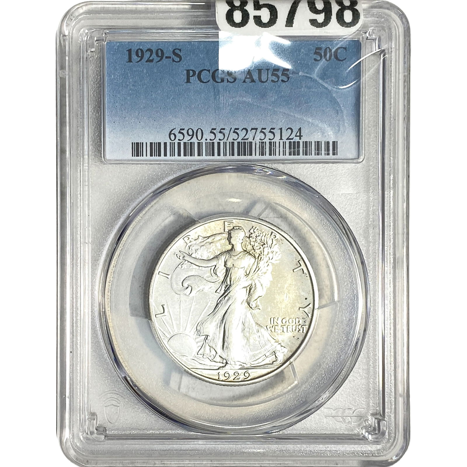 1929-S Walking Liberty Half Dollar PCGS AU55 (1 of 2)