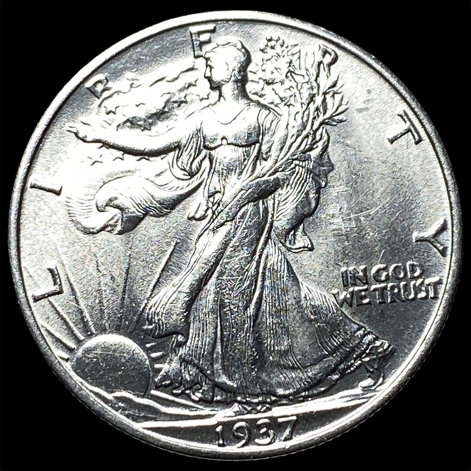 1937 Walking Liberty Half Dollar GEM BU (1 of 2)