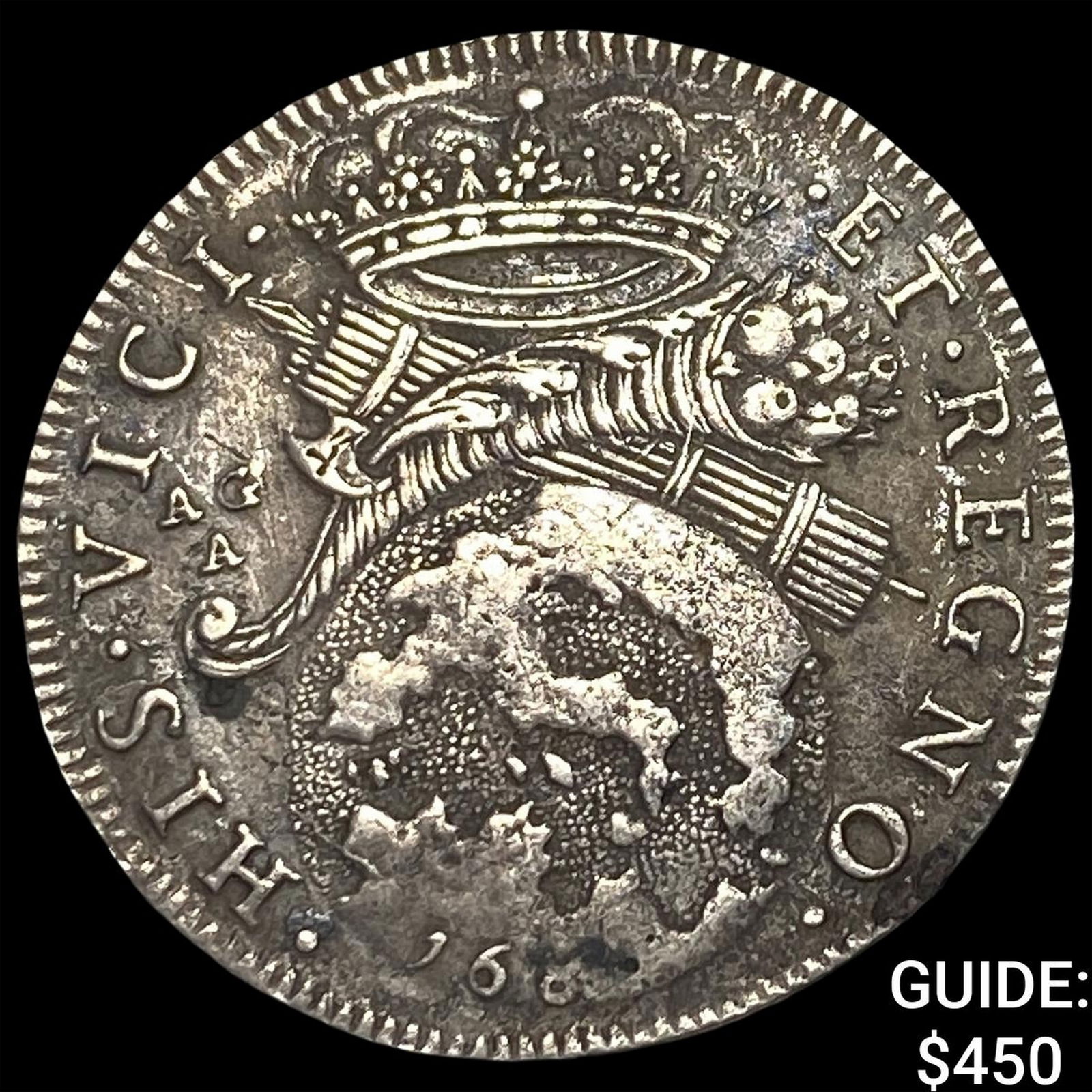 1681 Italian States, Naples Silver Tari NEARLY UNCIRCULATED (1 of 2)