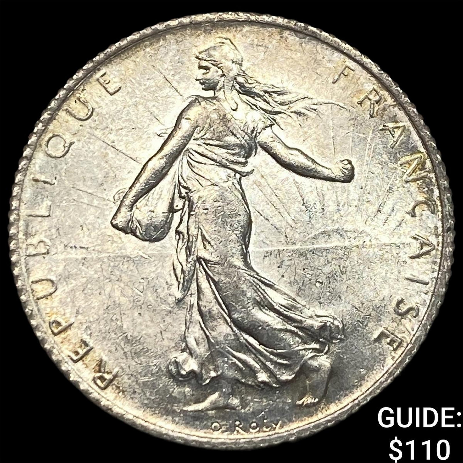 1911 France Silver 1 Franc CLOSELY UNCIRCULATED (1 of 2)