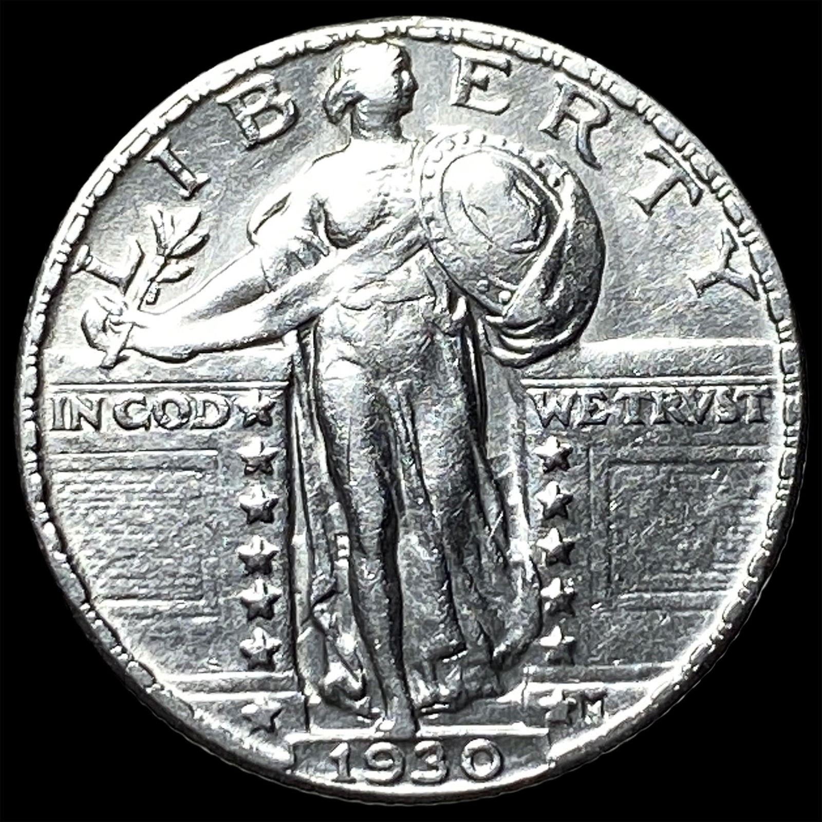 1930 Standing Liberty Quarter CLOSELY UNCIRCULATED: 1930 Standing Liberty Quarter CLOSELY UNCIRCULATED
