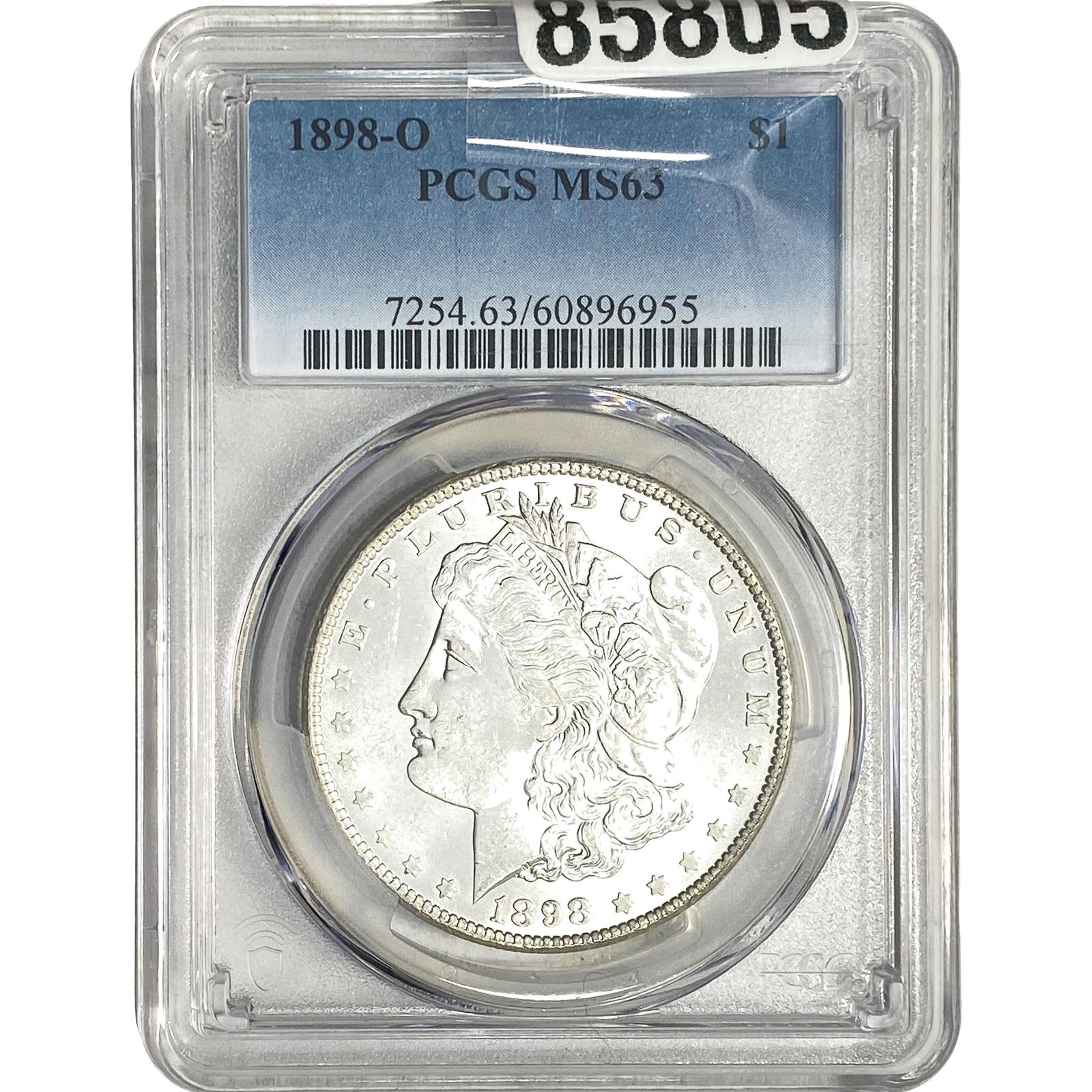 1898-O Morgan Silver Dollar PCGS MS63: 1898-O Morgan Silver Dollar PCGS MS63