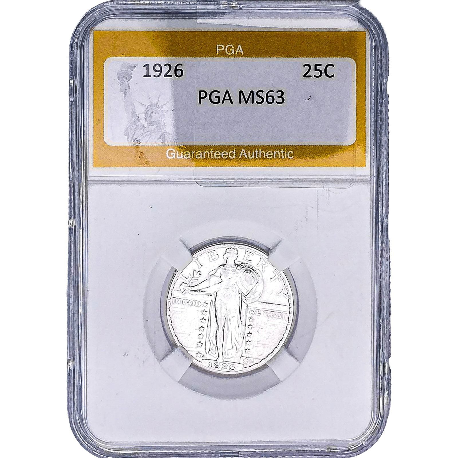 1926 Standing Liberty Quarter PGA MS63: 1926 Standing Liberty Quarter PGA MS63